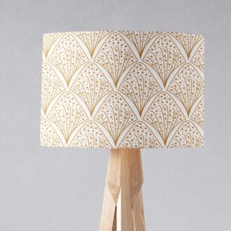 White and Gold Contemporary Lampshade