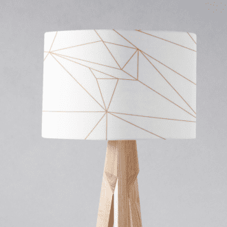 White and Rose Gold Lampshade
