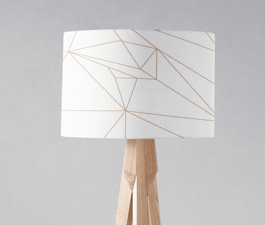 White and Rose Gold Lampshade