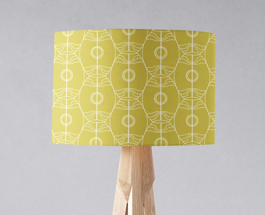 Yellow Art Nouveau Lampshade | The British Craft House