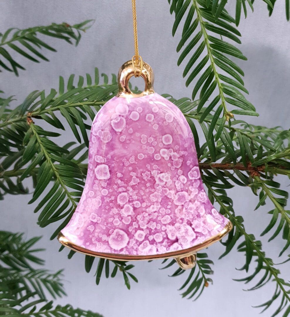 fine china Christmas hanging bell tree decoration