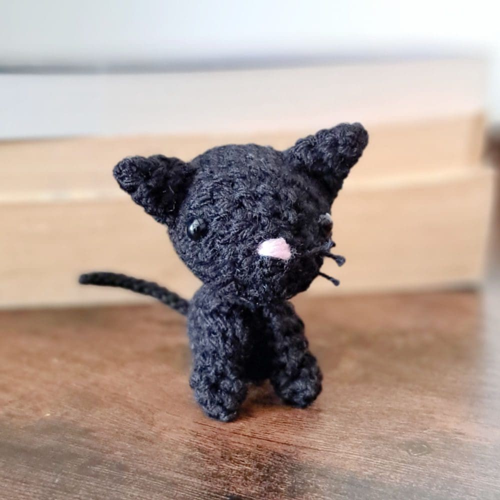 black cat soft sculpture