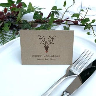 christmas place card can be personalised
