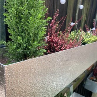 stucco aluminium garden planter