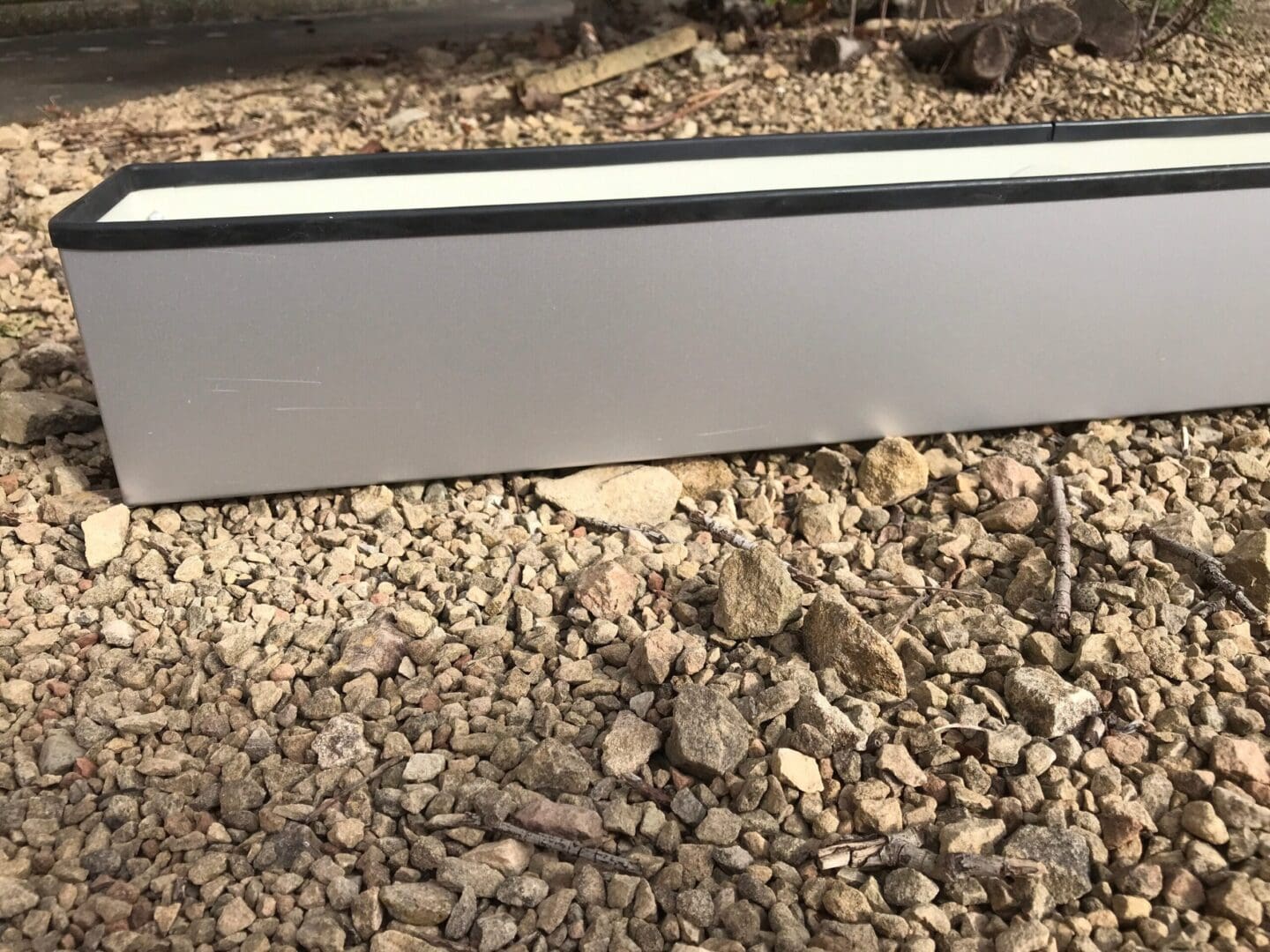 Painted Silver Window Sill Steel metal planter