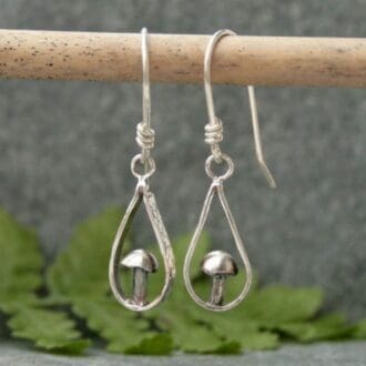 Silver woodland earrings