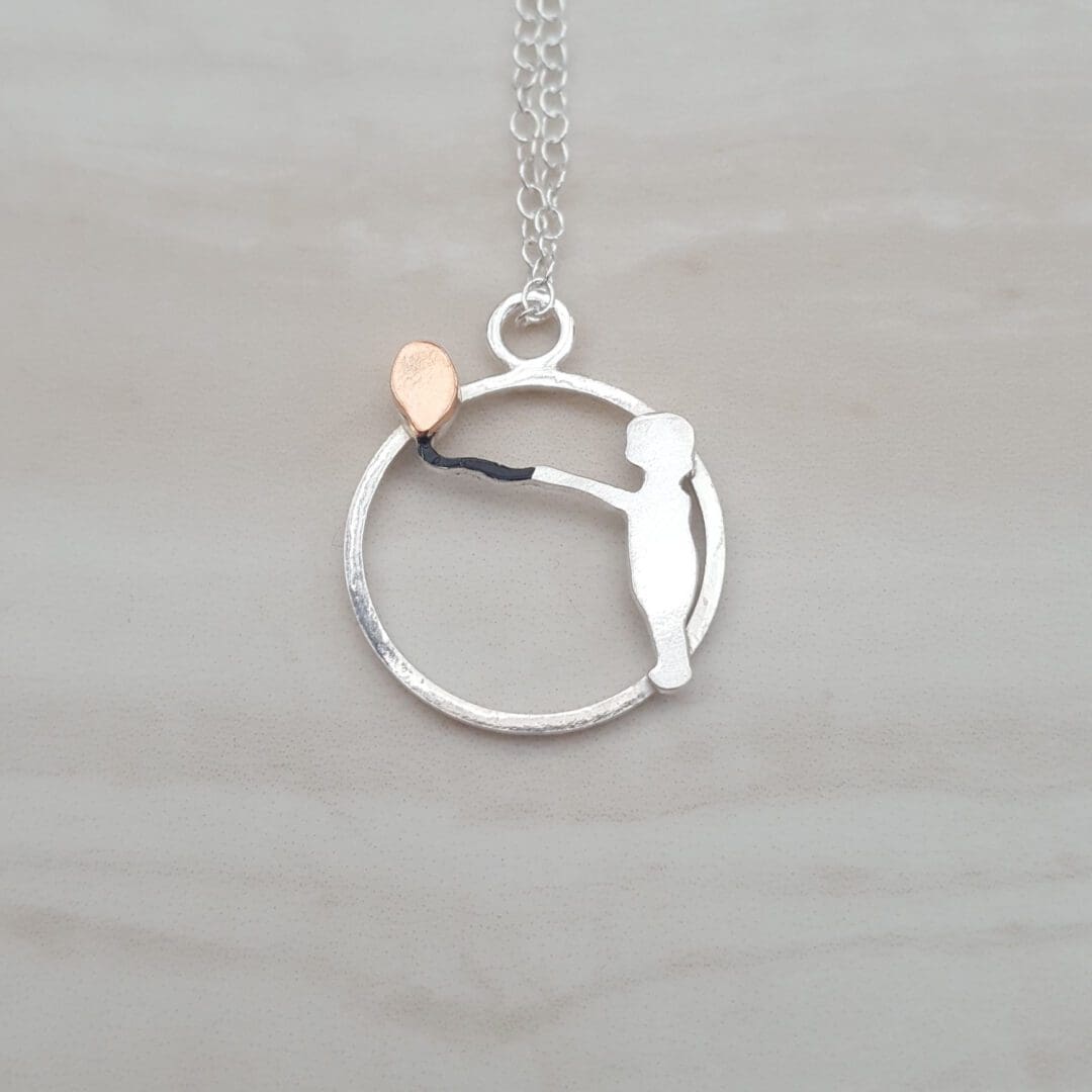 Sterling silver deals gymnast necklace