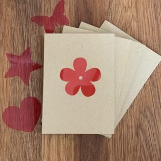 notecard-set-of-10-heart-start-flower-butterfly-red-acetate