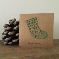 Crofts Crafts stocking Christmas card