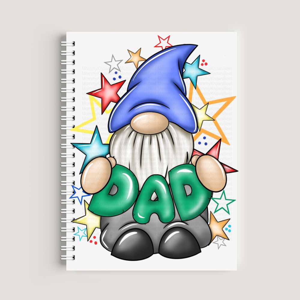 Dad Gonk Notebook with star background