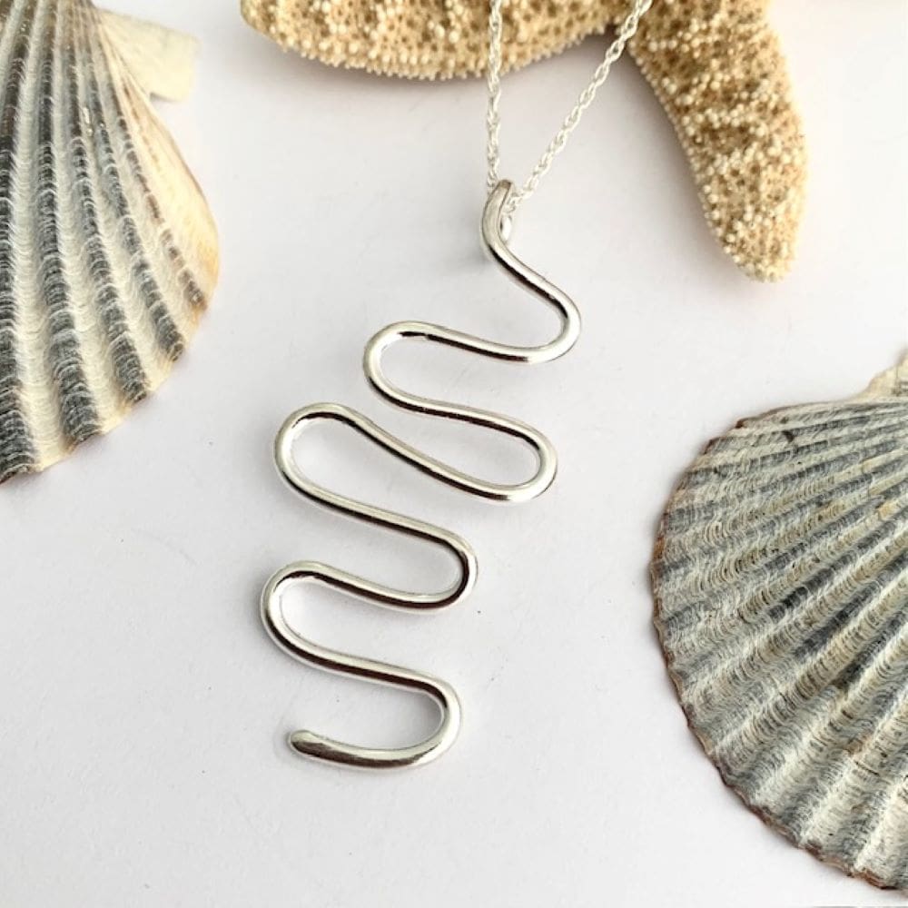 925 Silver Wavy Squiggle Necklace