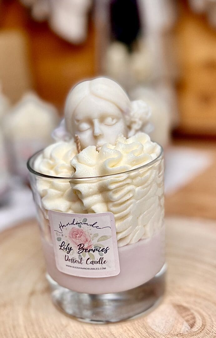Handmade Luxury Whipped Wax Dessert Candle made from Plant Wax