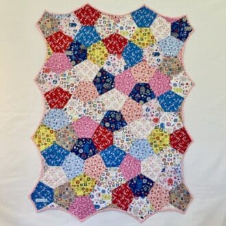 Bright modern Cairo Tile baby quilt