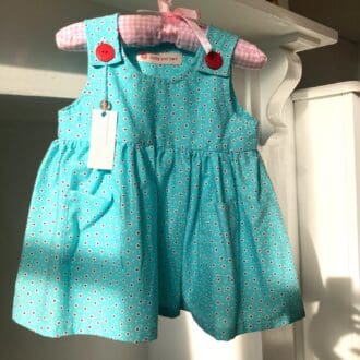 Baby cotton turquoise dress