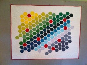 Baby modern hexagon quilt