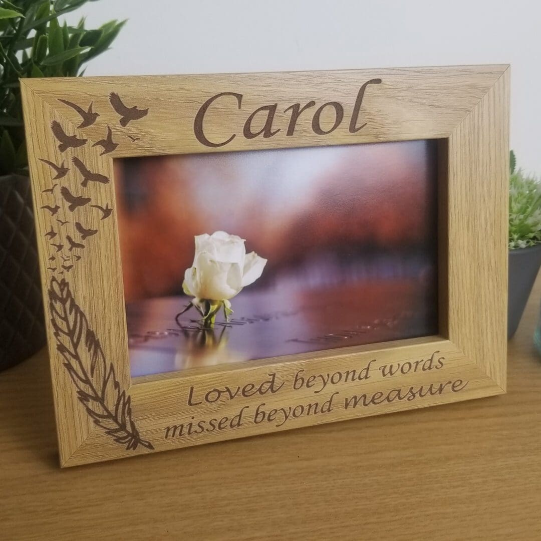 Personalised Memorial Funeral Photo Frame