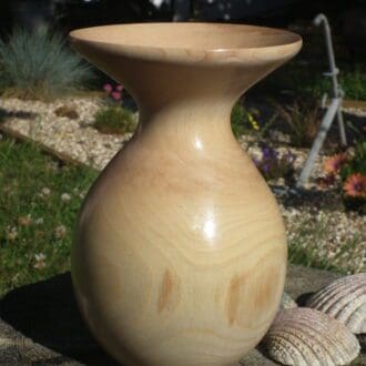 Wide Rimmed Ash Hollow Form Vase