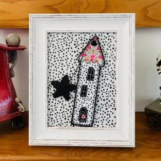 Fairytale House Bookmark - Stocking Filler, Textile Art