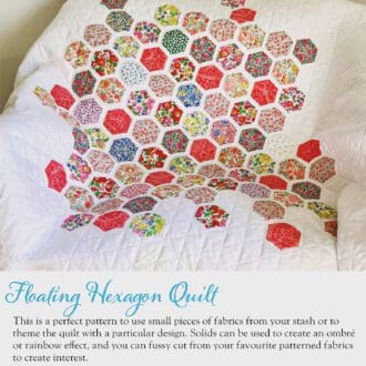 Modern hexagon quilt pattern