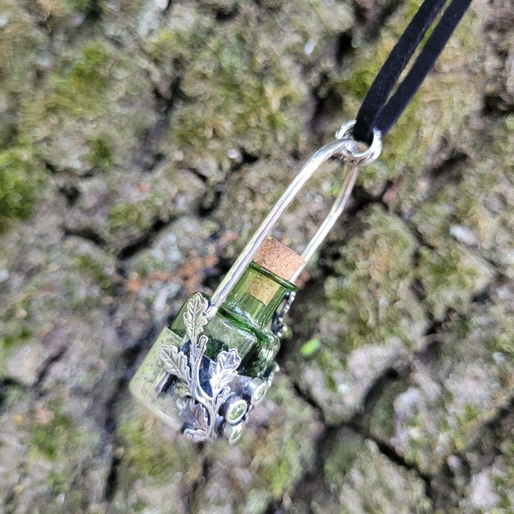Spellweaver Green Oak Bottle Pendant