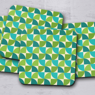 Green Retro Coasters