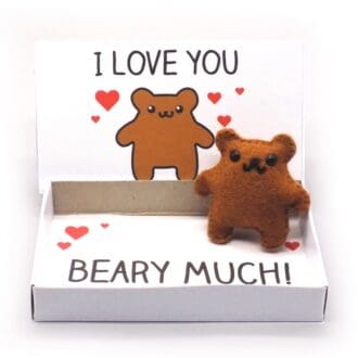 I love you beary much cute bear valentine's day gift
