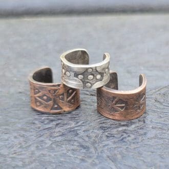 Ear cuffs copper and silver