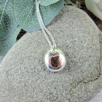 Silver_Pebble_Necklace_With-Copper_Heart