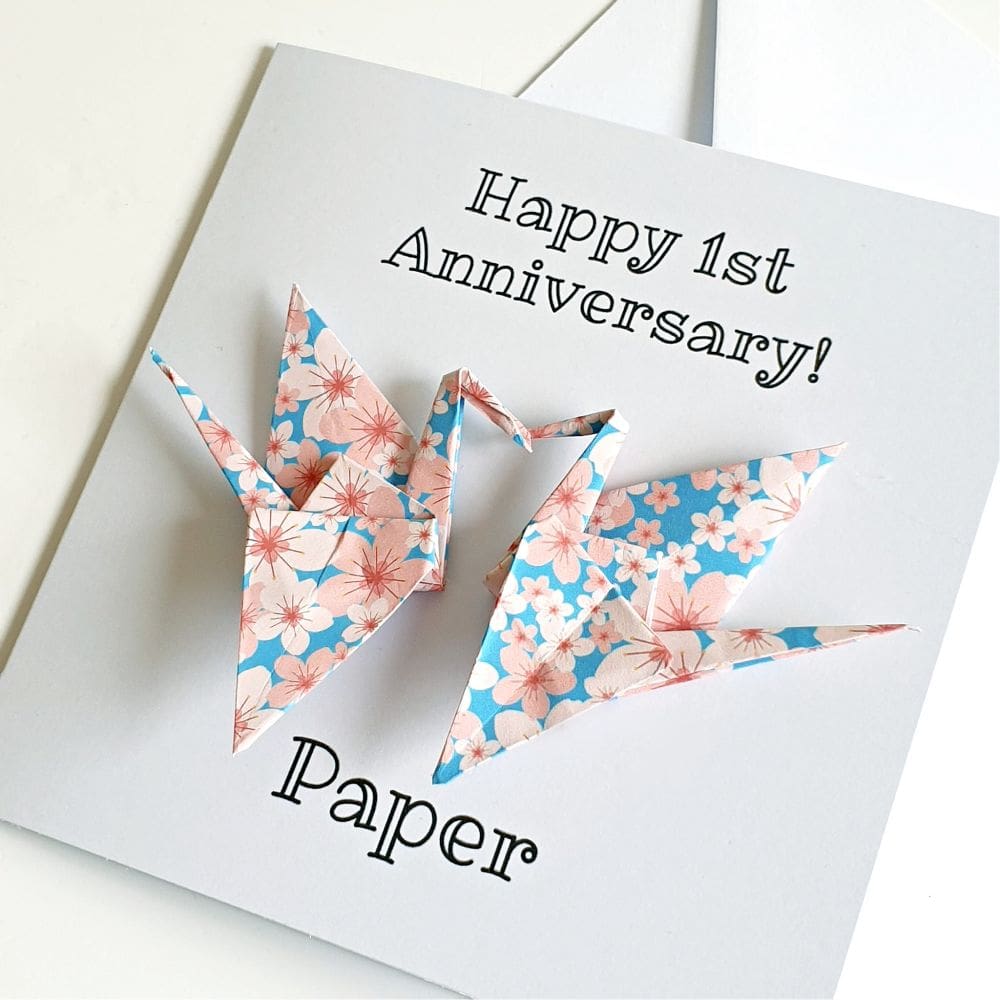 paper-1st-wedding-anniversary-card-lovebirds-origami-cranes