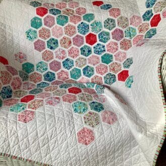 Liberty fabric modern baby quilt