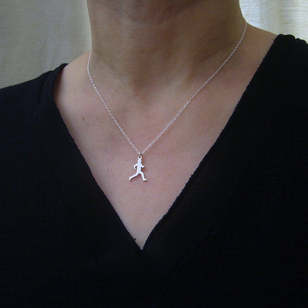 sterling silver runner necklace