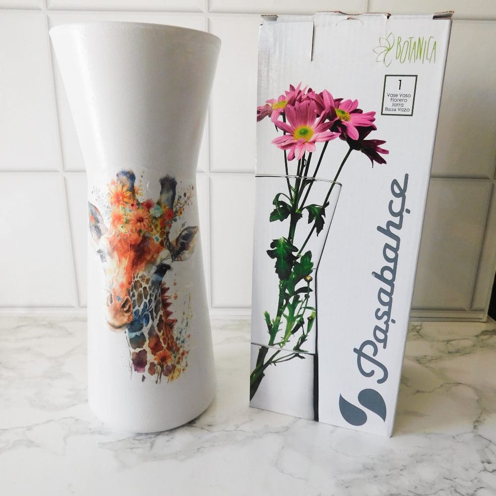 giraffe galss vase gift boxed