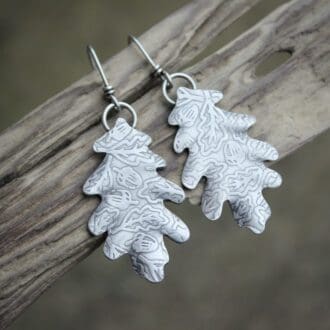willow and twigg sterling silver oak leaf drop earrings 03