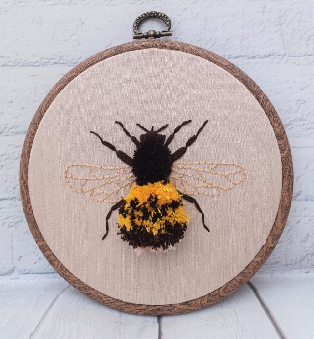 Stumpwork Bee Embroidery