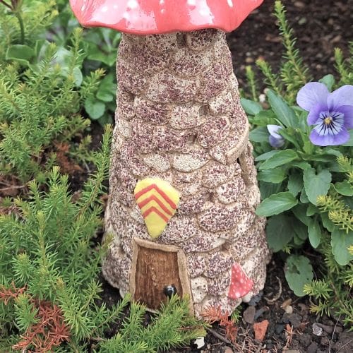 Ceramic Fairy House Mushroom