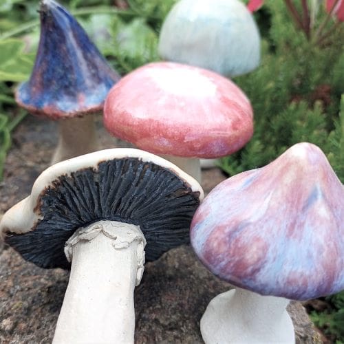 Miniature Ceramic Mushrooms