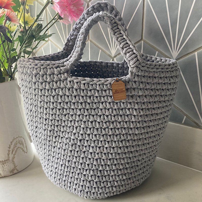 Grey Crochet Bag - The British Craft House