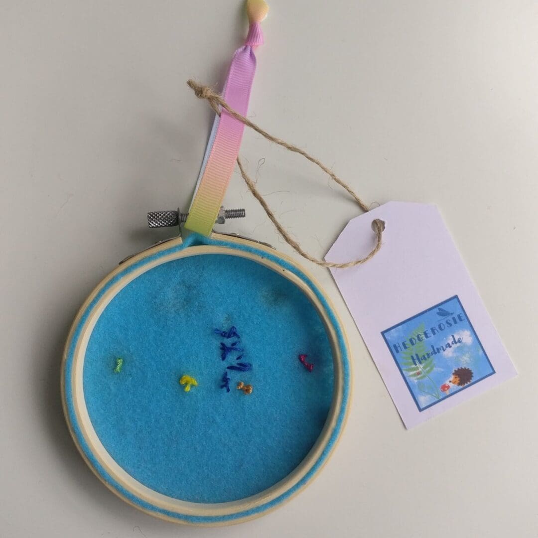 Back of Flower embroidery hoop