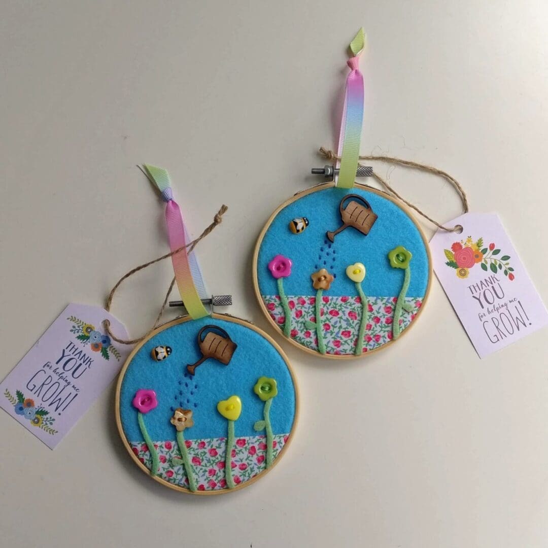 Flower embroidery hoops