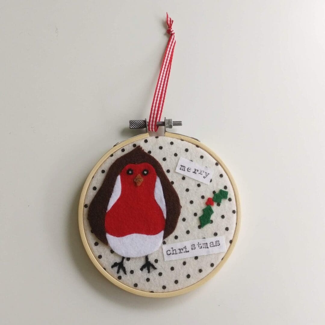 Christmas robin hoop