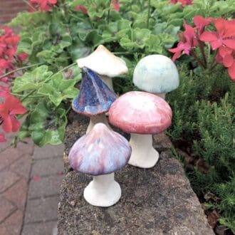 Miniature Ceramic Mushrooms