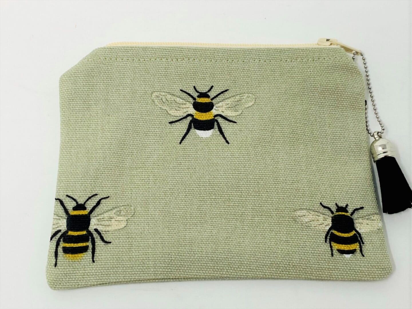 Sophie Allport Bee Coin Purse. Green Bumble Bee Zipped Pouch