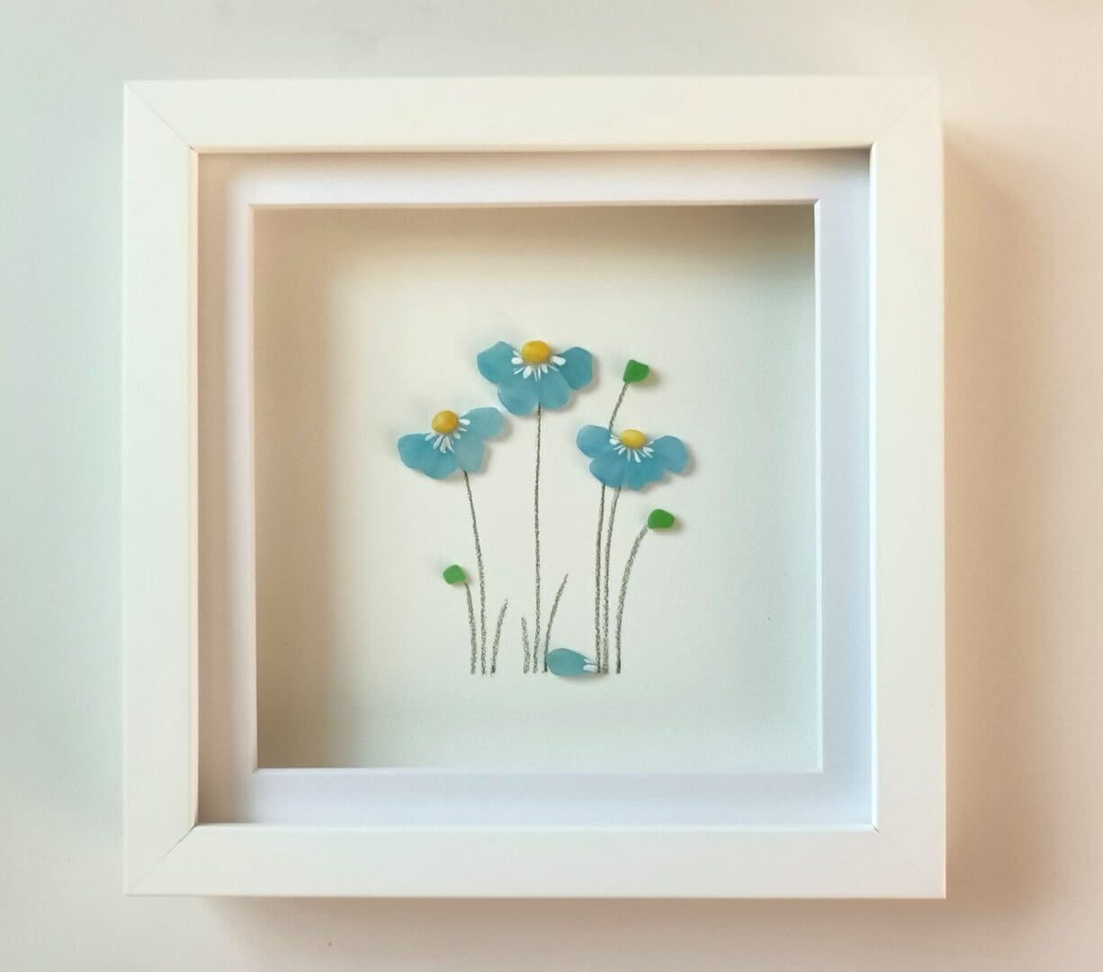 Sea Glass Art Forget Me Nots Sea Glass Flowers Blue -  Norway