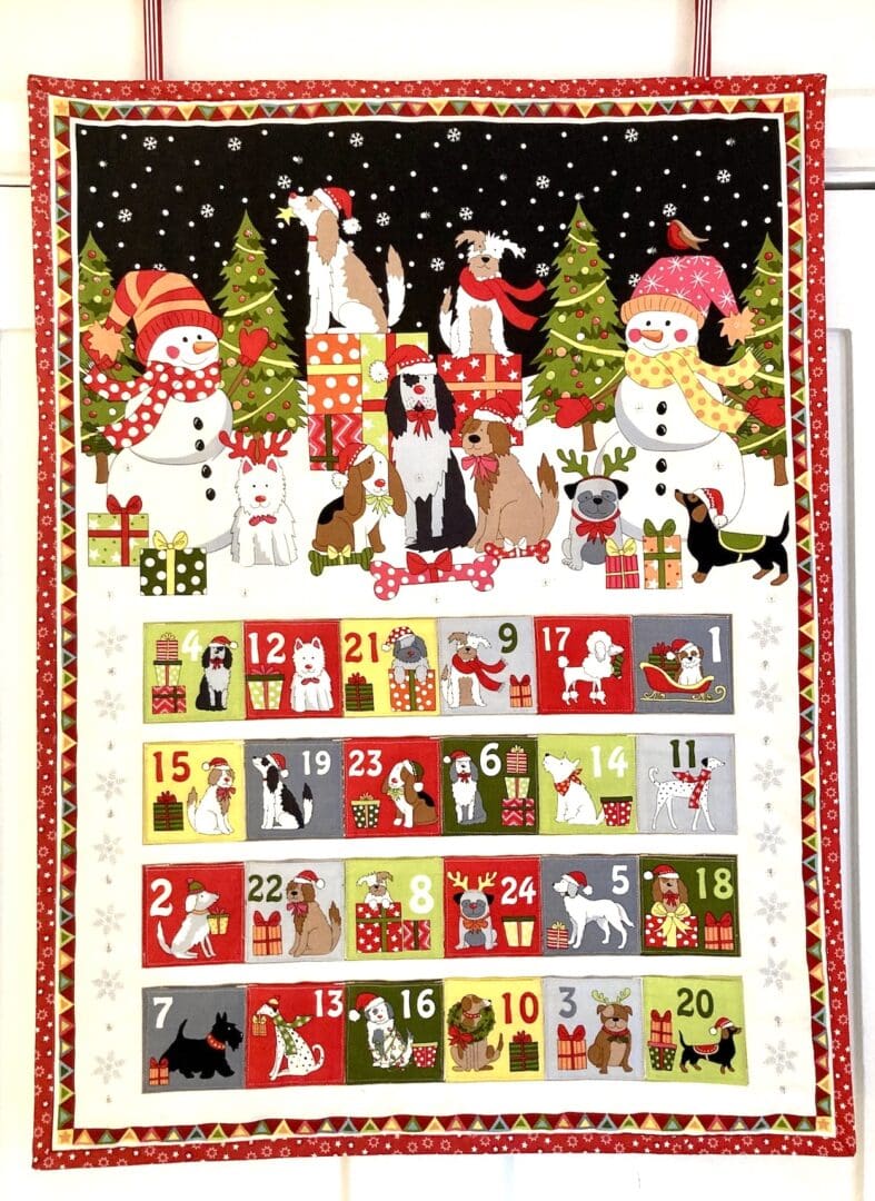 Quilted doggy advent calendar