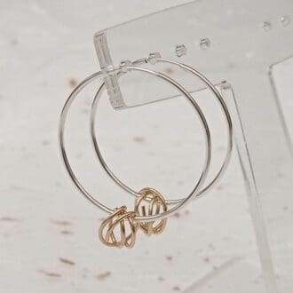 sterling silver and filled gold hoop earrings