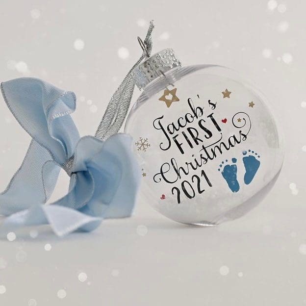 Personalised Baby's First Christmas 2023 Acrylic Bauble