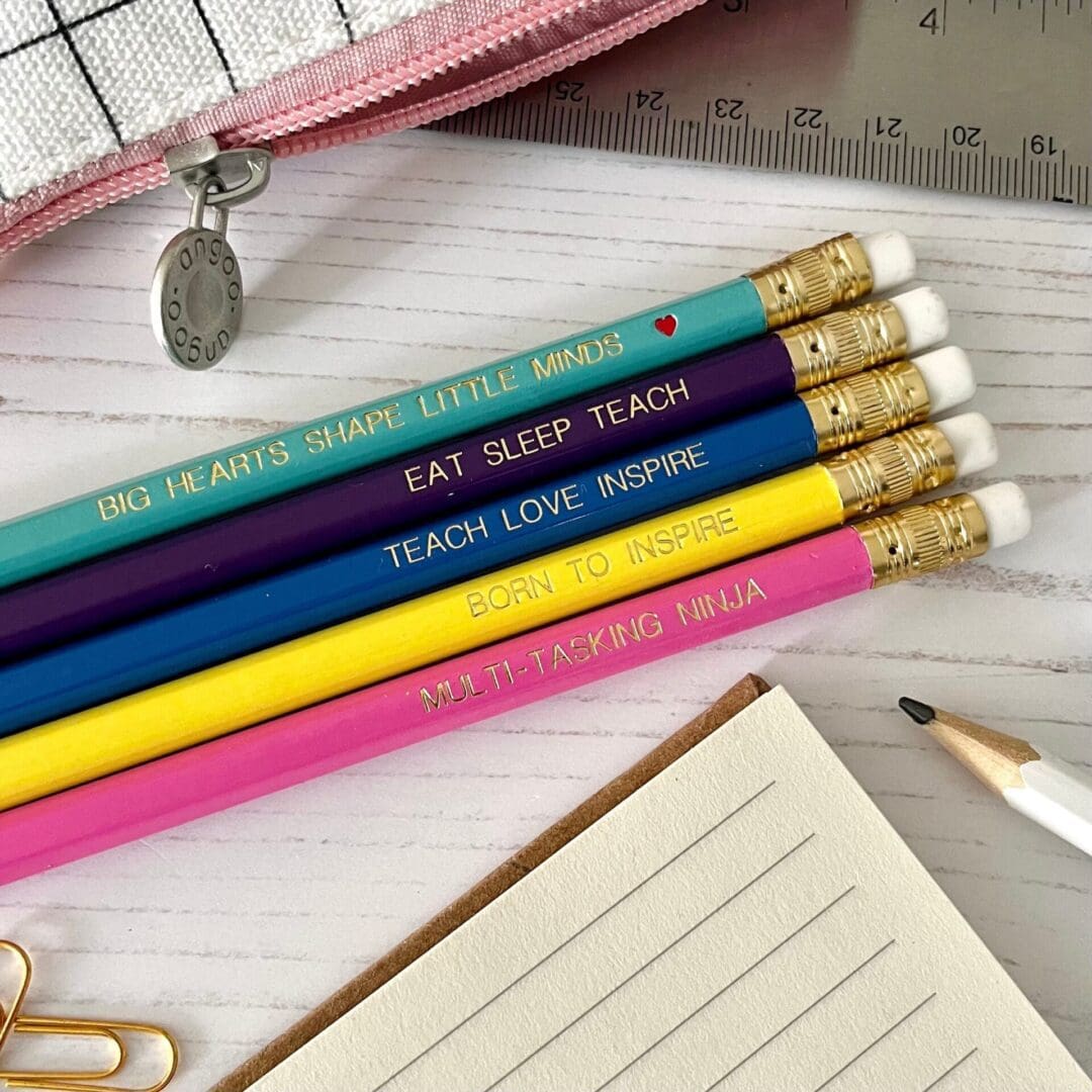 Multi Coloured Teaching Inspired Pencil Set