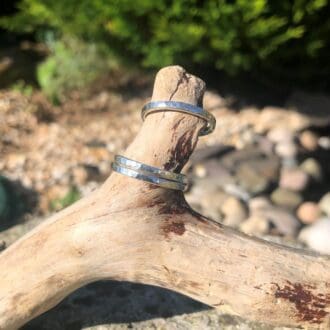 Hammered-Silver-Stacking-Pebbly-Ring