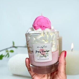 Luxury Whipped Wax Candle with Lady Bust Head - Baby Powder parfum