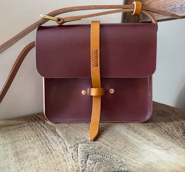 Anastasia bag size large English leather handmade